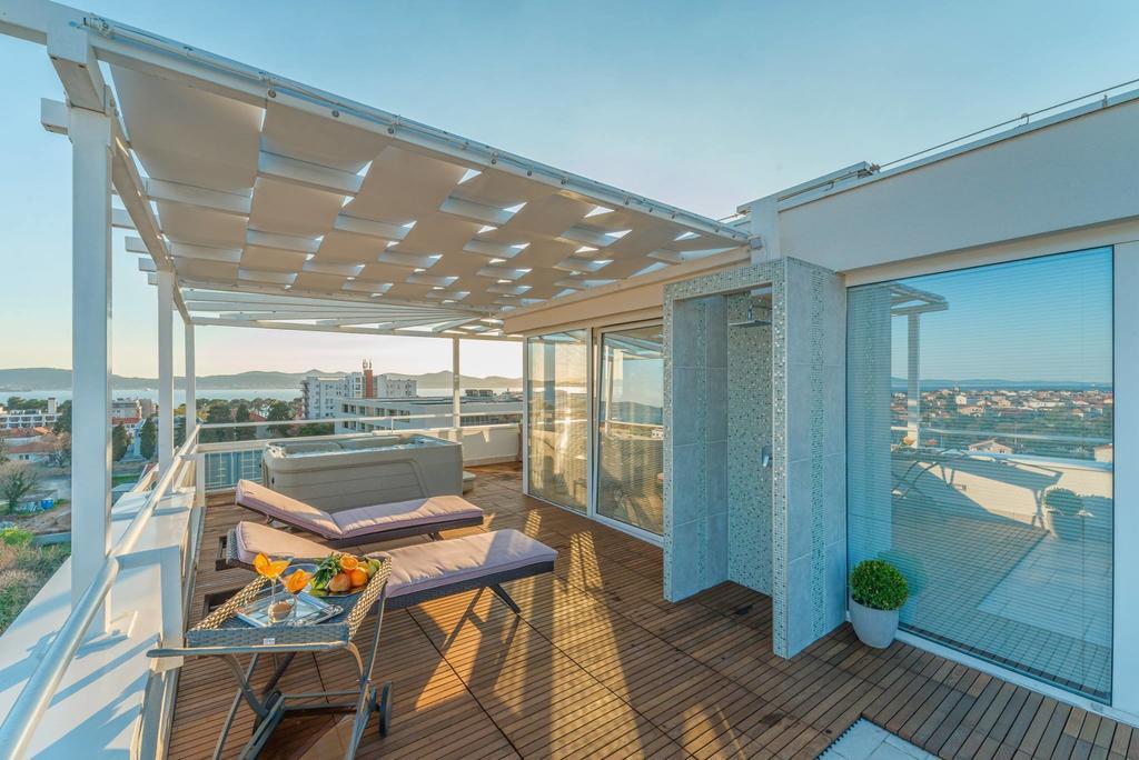 Sunset Penthouse Apartment With Jacuzzi And Seaview Zadar Exteriör bild